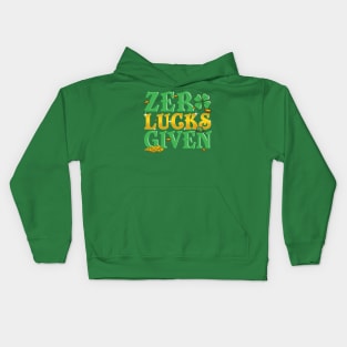 Zero Lucks Given St Patricks Day Lucky Irish Kids Hoodie